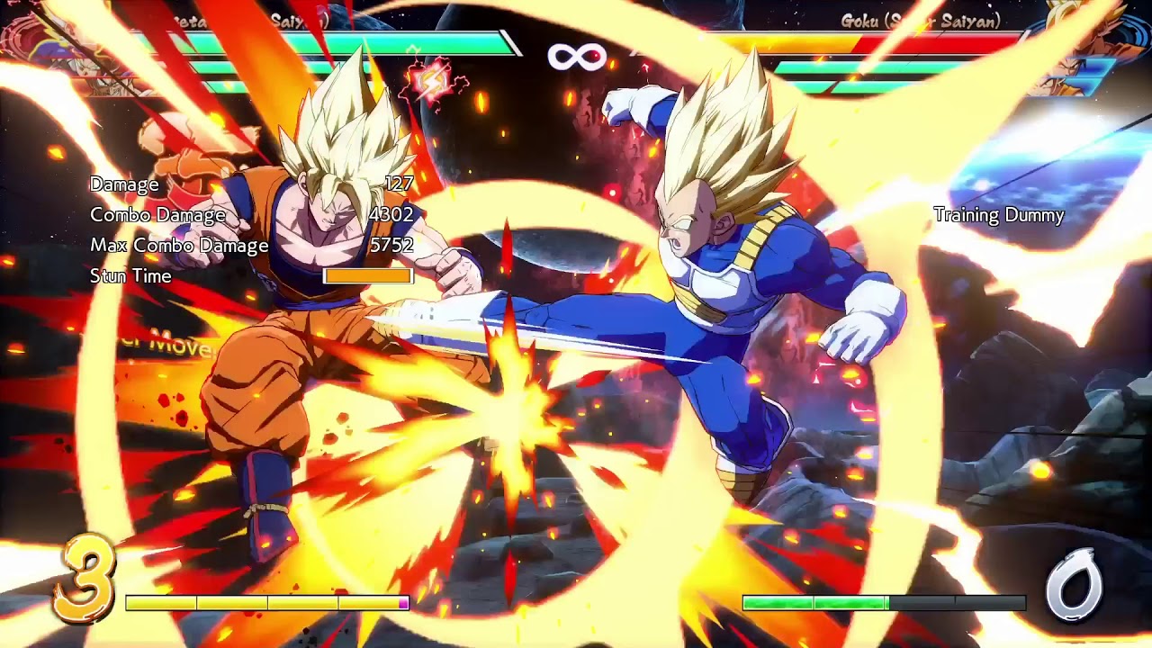 Dragon ball FighterZ - Vegeta Combo 5742 Damage