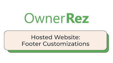 Hosted Website - Footer Customizations