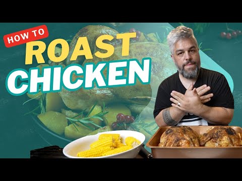 Roast Chicken dinner with vegetables & salad - Cook with Me!