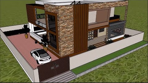 Duplex house || sketchup animation || beautiful elevation