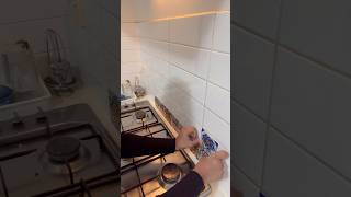 DIY kitchen makeover on a budget | peel and stick tiles #amazonfinds #kitchenhacks #diyhome #telugu