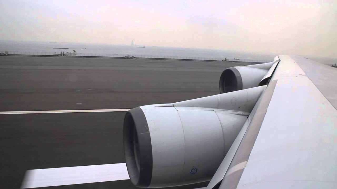 ANA 747-400D Tokyo Haneda takeoff 1 March 2014