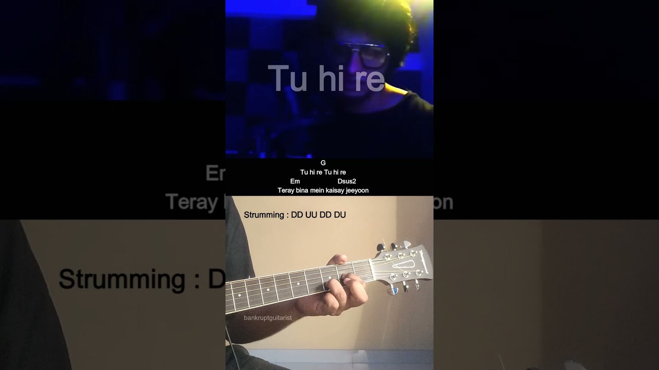Tu Hi Re Guitar Lesson #cover #shorts #music