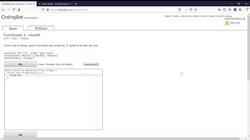 Functional-1 (moreY) JavaTutorial || codingbat.com