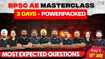 BPSC AE 2025: Most Expected Questions for BPSC AE | 3-Day Power Series