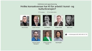 Fafofrokost: Hvilke konsekvenser har KI for arbeid i kunst- og kulturbransjen?