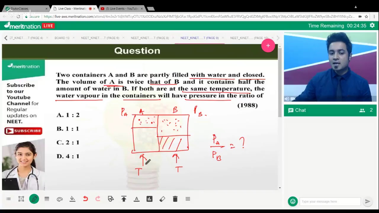 Meritnation NEET Bytes (Physics): Kinetic Theory of Gases