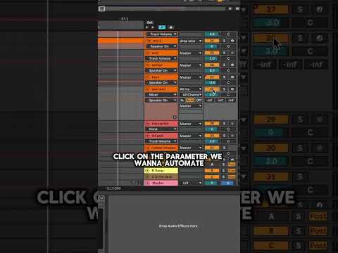 How to automate tracks to turn on/off in Ableton
