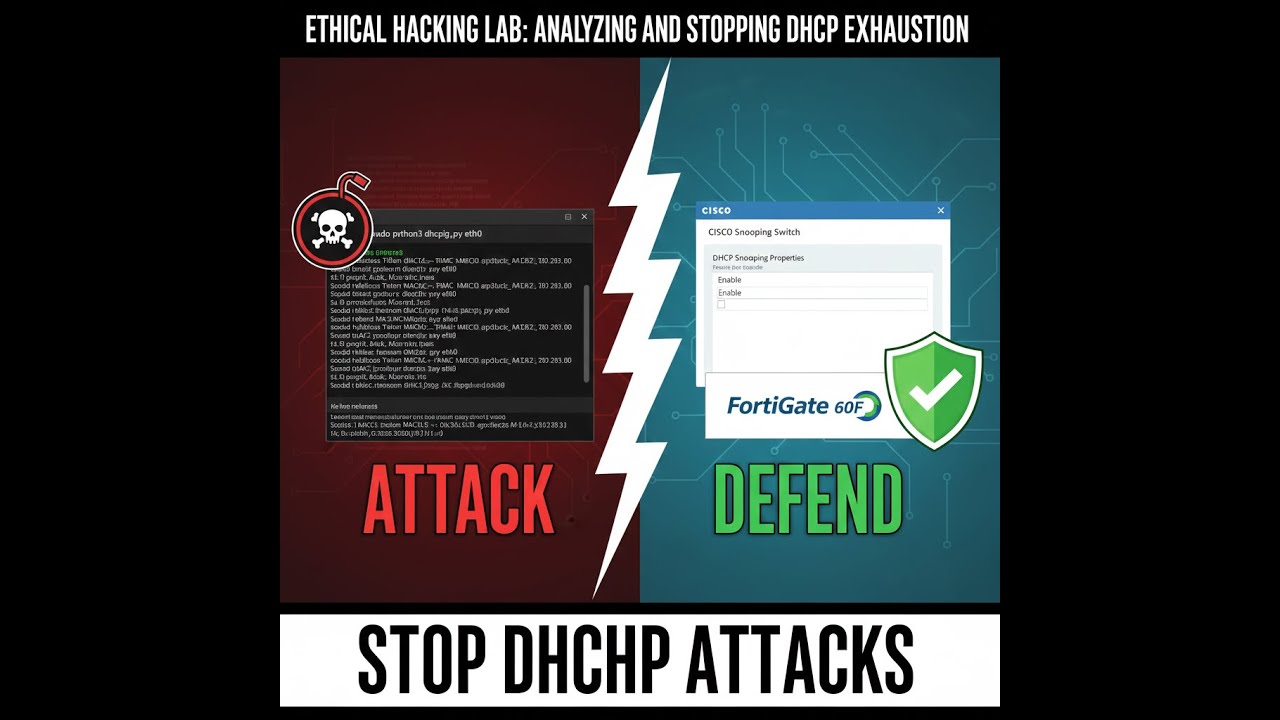 Лаборатория этичного хакинга: анализ и предотвращение исчерпания DHCP-адресов.