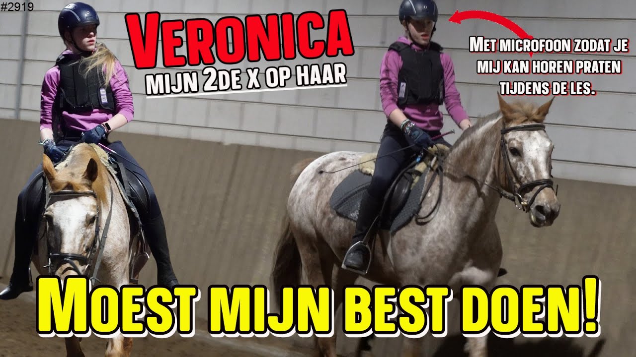 Mijn 2de X op PAARD VERONICA. Ze viel NIET MEE. Heeft wat GEBRUIKSREGELS. Met MICROFOON  #2919