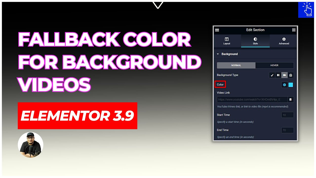 Fallback Color for Background Videos in Elementor 3.9 | Sections in ...