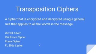 Celebrity Cipher 03-Transposition Ciphers, Rail Cipher, Route Cipher, FL Slide Cipher Wealth