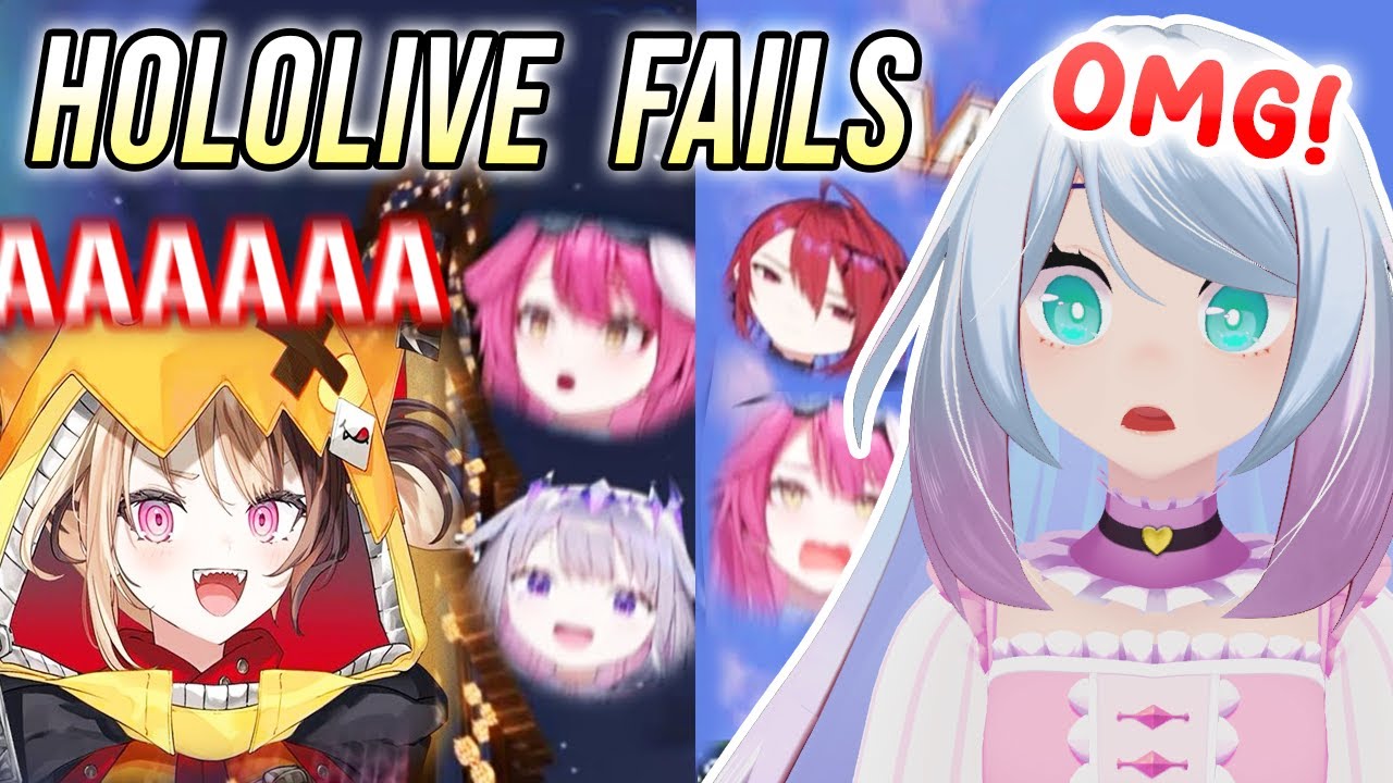 ЛУЧШИЕ МОМЕНТЫ ПАДЕНИЯ В HoloEN с сервера Minecraft! Реакция Хаями на Hololive