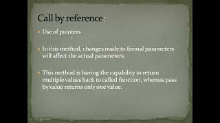 PARAMETER PASSING MECHANISM
