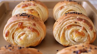 在家做可頌最快速簡單的方法10分鐘完成麵包造型無需機器無需冷藏#croissant#eggless#simplerecipe#breadrecipes【阿栗食譜95】