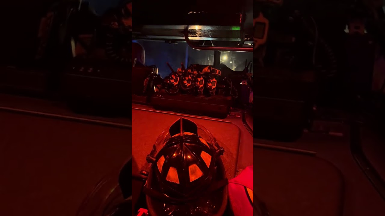 Ladder 2 responding mutual aid as a FAST team for a structure fire