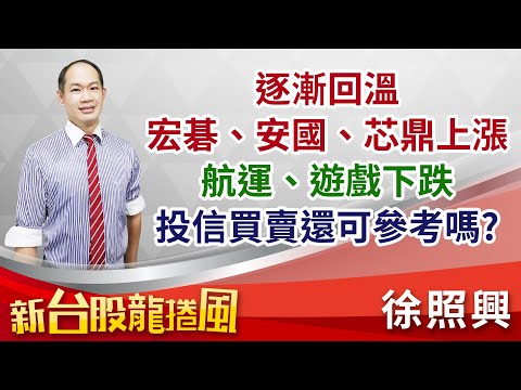 逐漸回溫 宏碁、安國、芯鼎上漲 航運、遊戲下跌 投信買賣還可參考嗎?｜2023/12/25｜徐照興 分析師｜新台股龍捲風