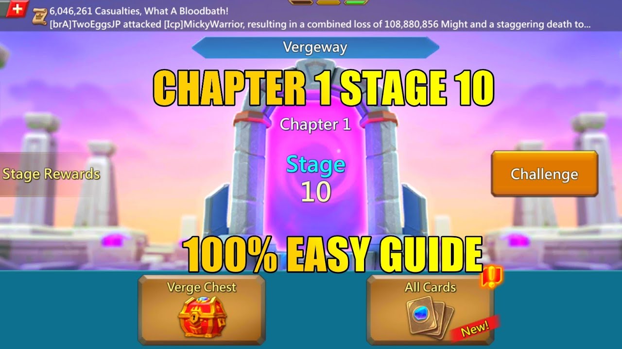 Lords mobile Vergeway Chapter 1 Stage 10 easy tips - YouTube