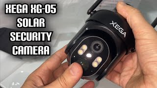 Xega XG-05 Solar Security Camera, PTZ, IR Night Vision, 2-Way Audio, PIR Human Detection, Waterproof