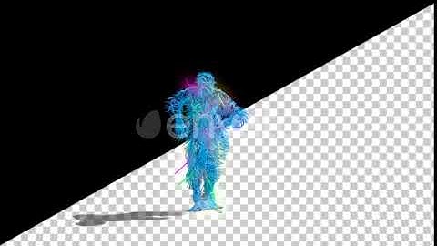 Dancing Hairy Colorful Man | Motion Graphics - Envato elements