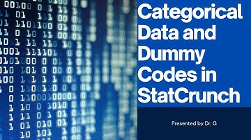 Categorical Variables and Dummy codes with StatCrunch