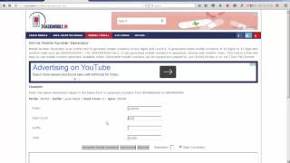 How to generate Mobile phone Numbers for FREE