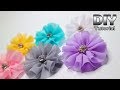 DIY - Ruffle Flower for Beginner from Chiffon Fabric | Very Fast | Bunga dari Kain Siffon