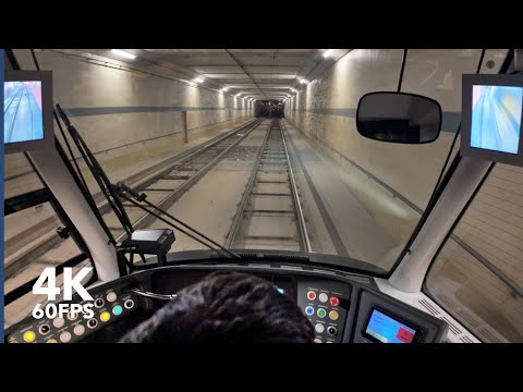 Returning to the depot at night | 🚊 HTM Line 17 | 4K Tram Cabview | 🇳🇱 The Hague | Siemens Avenio