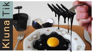 Eating a BLACK EGG!! Kluna Tik Dinner | ASMR eating sounds no talk