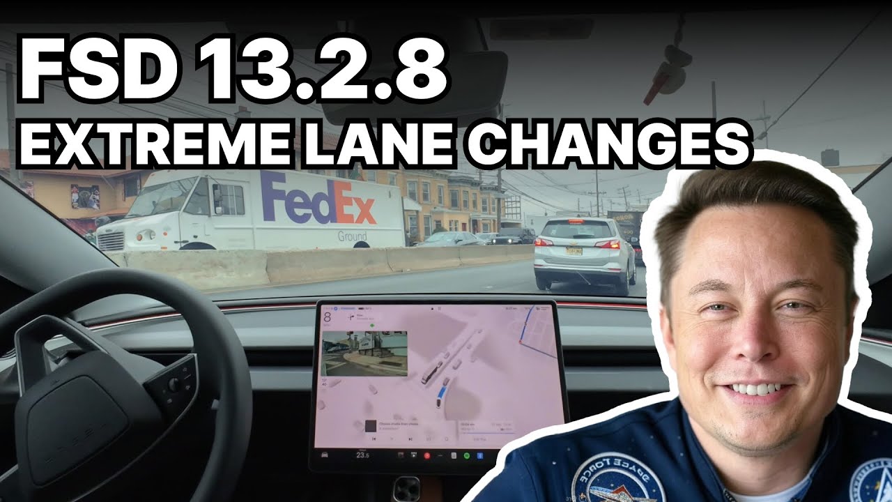 Tesla FSD 13.2.8 Extreme Lane Changes | Full Drive + Commentary