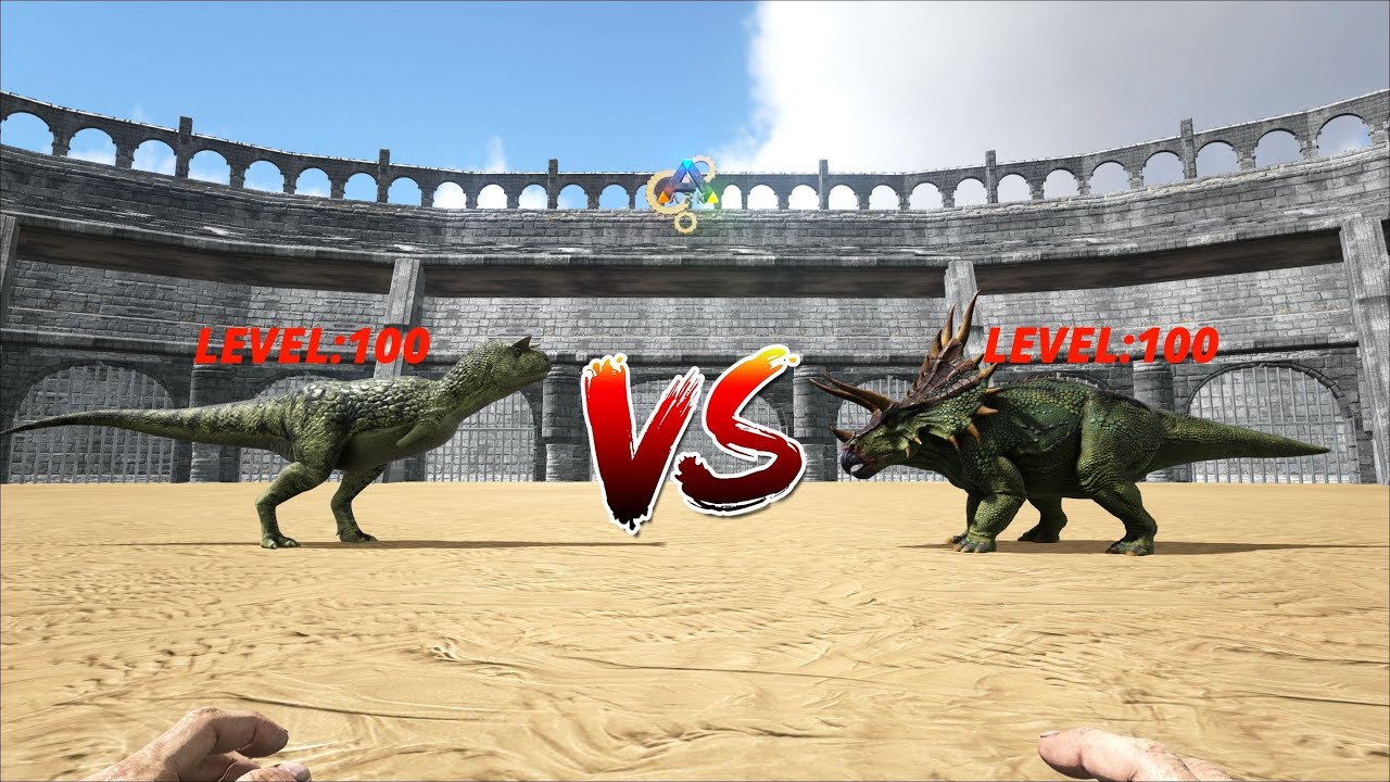 Carnotaurus lvl 100 VS Triceratops lvl 100 | ARK: Survival Evolved 2021