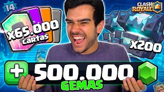 500 MIL GEMAS ABRINDO BAÚS DO REI LENDÁRIO 😱 ZEREI O CLASH ROYALE