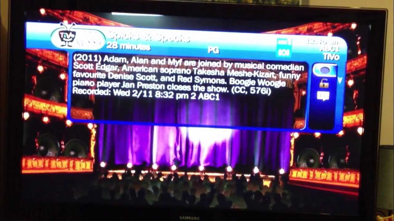 TiVo recorded only the start and end of a program YouTube