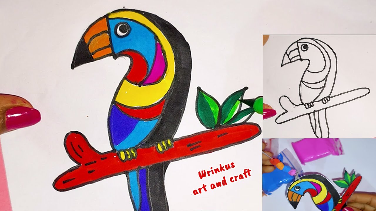 Macaw Parrot. Key holder. DIY Craft. Gift ideas. wall hanging. craft ideas. How to make
