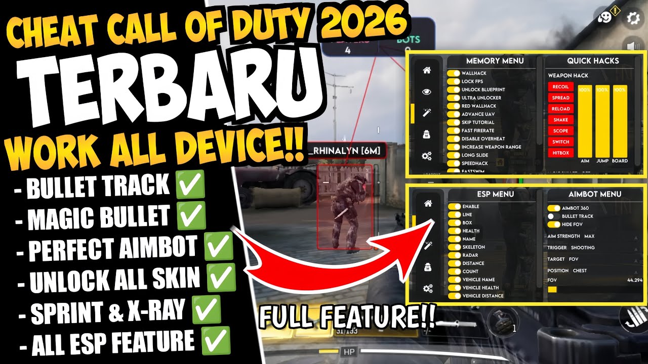 CHEAT APK MOD MENU CODM 2026 NEW SEASON UPDATE ANTI BANNED!!