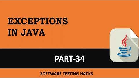 What are Exceptions in Java| Part 34 | Java Tutorials