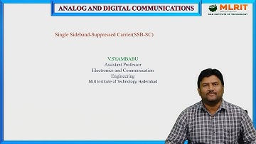 LEC13| ADC | Single Slideband-Suppressed Carrier(SSB-SC) By Mr. V.  Shyam Babu