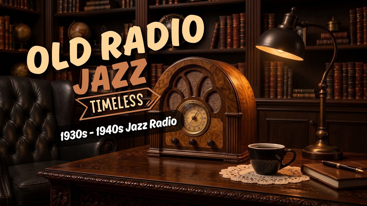 Vintage Evening Radio jazz -1930s 1940s Smooth Swing & Vinyl Background music