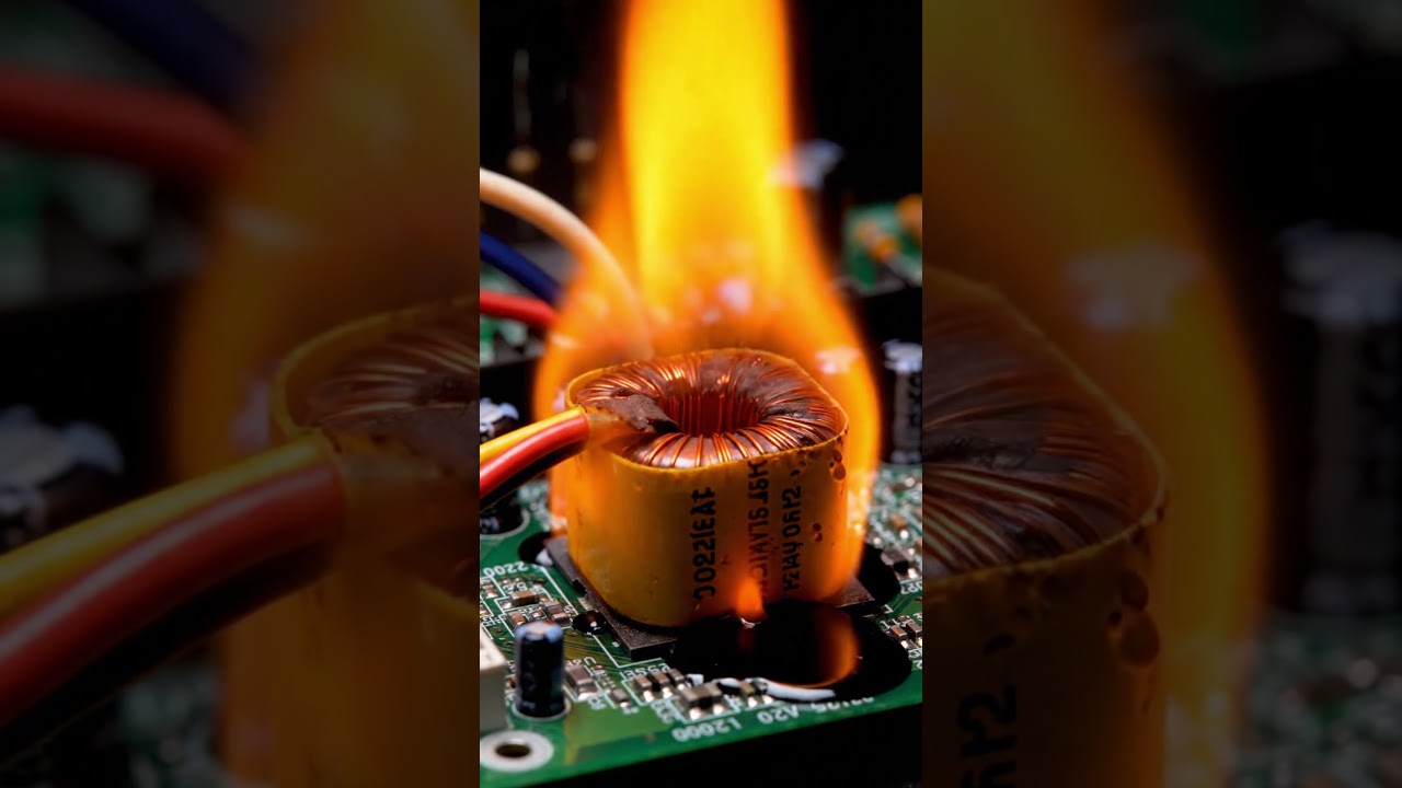 WARNING: Scary Close-Up of an Electrical Fire 06 