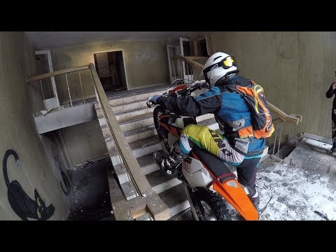 Dirt Bikes Riding Inside The Sanatorium! OMFG!