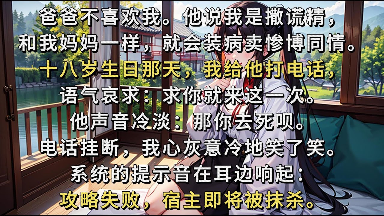 【已完結】十八歲生日那天，我給爸爸打電話，他讓我去死，我心灰意冷，因為我真的要死了。