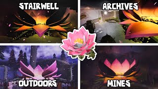 Using the Lotus Flower In Every Floor from The Archives Update | Roblox Doors