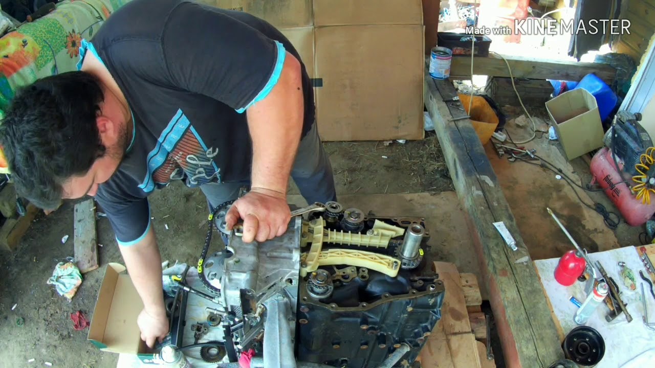 Установка  привода балансировочных валов и ГРМ на двигатель Сааб  B205, B235, B204,B234. Часть 4