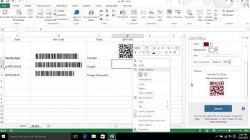How to create barcode in Excel Learn How to create Q R code in Excel  in Urdu Hindi