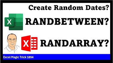 Create Random Dates with Excel Functions. Excel Magic Trick 1894