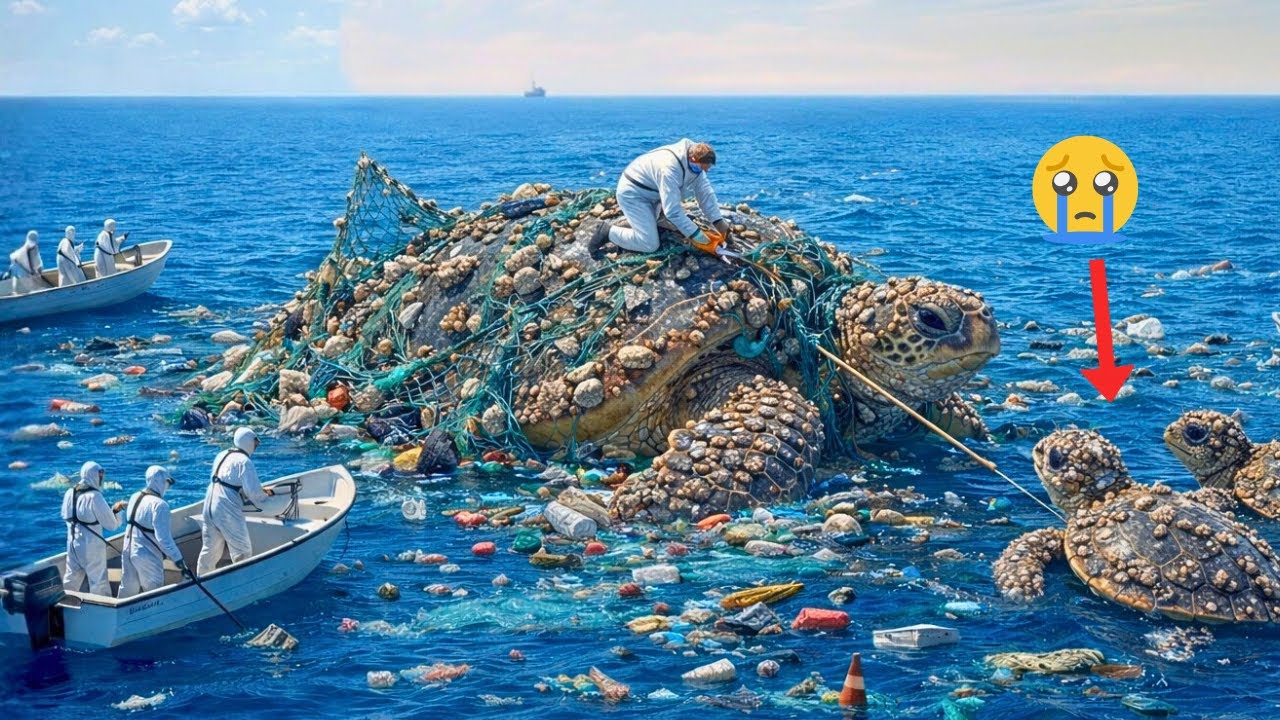 😰 This turtle was NOT supposed to survive this, but… the ocean animal rescue team did everything the