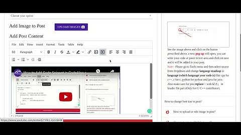 How to add YouTube Videos in post | TinyMCE editor on CodeAlps.com