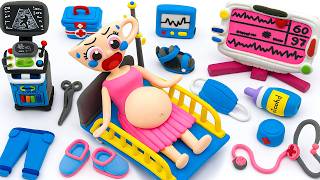 ❤️Diy Clay Miniatures Doctor Set🩺, Ambulance Playset| Ballerina Cappuccina Newborn Baby Care Tips👶