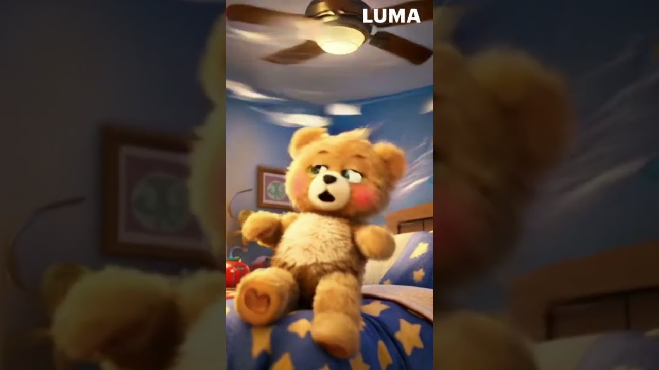 🧸 Teddy vs Ceiling Fan 🌪️ | Funny Dizzy Teddy Cartoon 😂 
