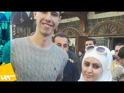بكل تواضع وعفوية حافظ بشار الأسد يحط بجانب الجامع الأموي